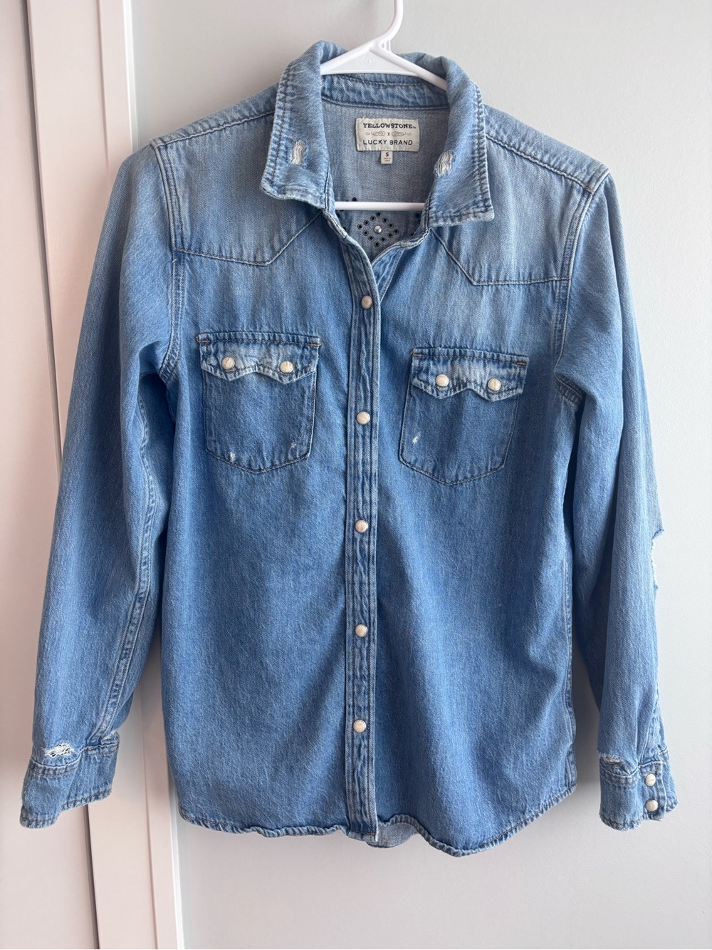 Lucky Brand Yellowstone by Lucky Light Blue Denim Button-Down Shirt